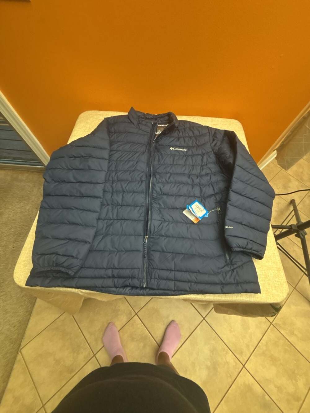 Columbia Powder Lite II Jacket XXL 2TG Blue Omni-Heat Puffer Jacket